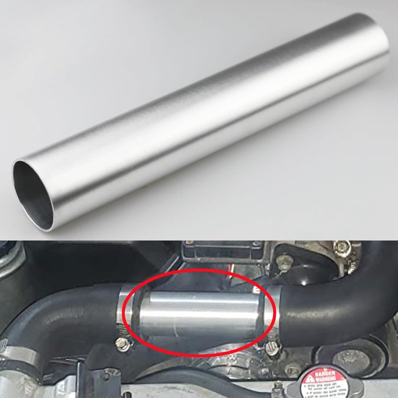 KRD PERFORMANCE 45mm(1.75") OD Straight 1.75 Inch Aluminum Intercooler Pipe Air Intake Tube, Length 11.8" (300mm), Brushed Finish - Image 2